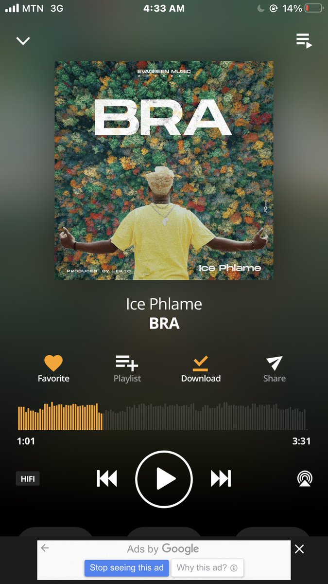 Good morning 🌞 #BRA my new Afrobeat song is officially out &amp; making wave already kindly click on the link &amp; feel de vibes #SpreadtheLove❤️audiomack.com/ice-phlame-1/s…