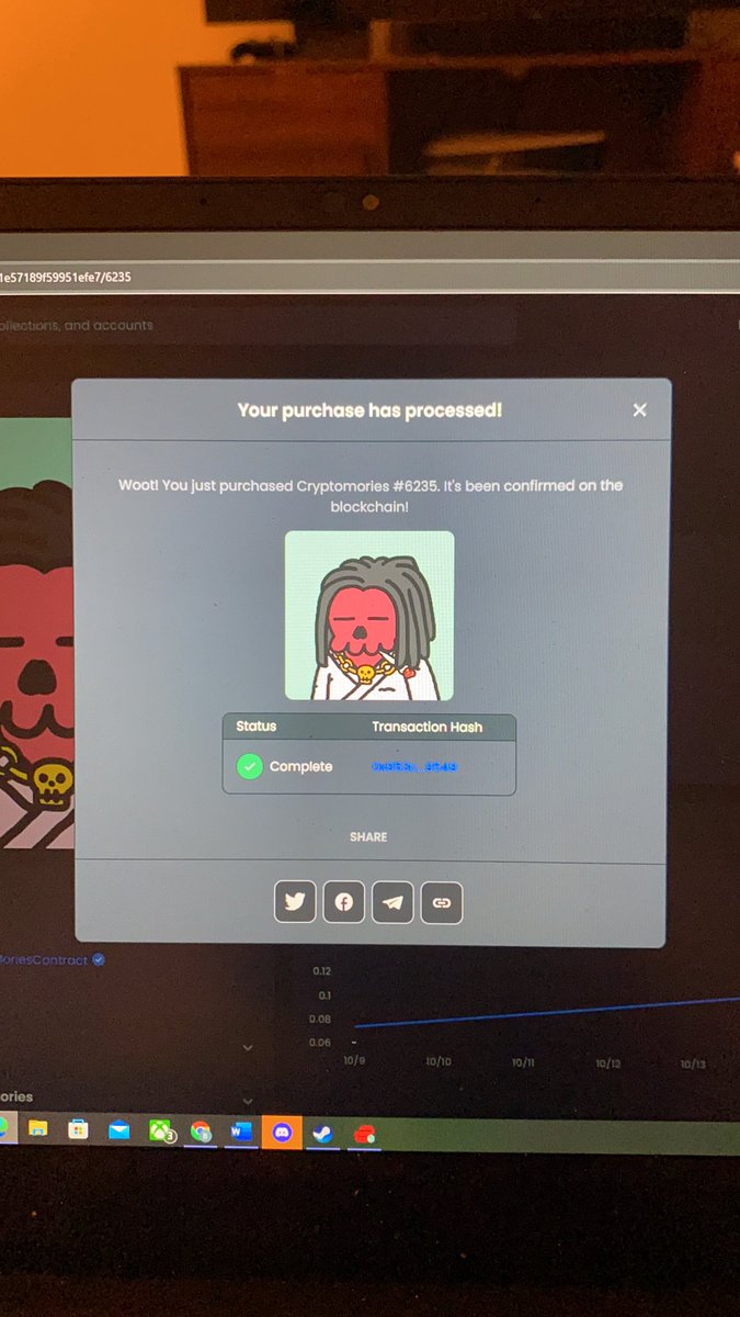 chipwar_'s tweet image. Added another @CryptoMories to the gang @daveverse . Couldn’t resist the hype . So happy to be a part of this always-growing community . Oh and welcome @steveaoki to the #FaMorie .  #CryptoMories #TSUNAMORIE #FOMOrie 🌊🌊🌊