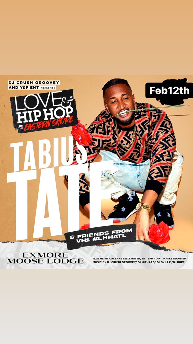 LOVE&amp;HIPHOP ON THE EASTERN SHORE… FEBRUARY 12th