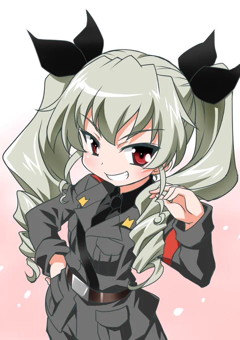 ツインテールの日らしいので昔描いた珍しい俺のガルパン絵置いとく。多分これしか描いてない気がする。 