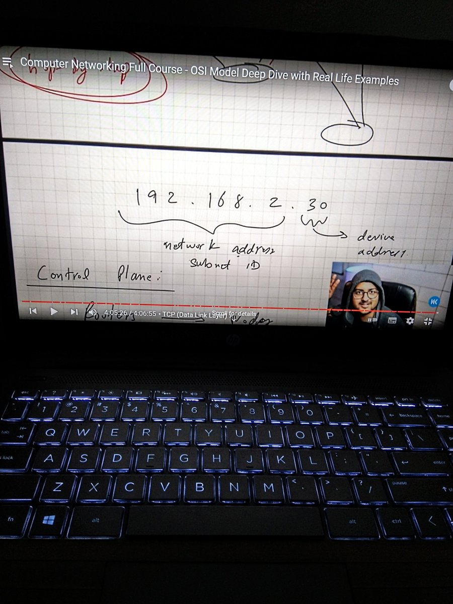 anuja6204's tweet image. Heyy Everyone 👋
#Day1 of #DevOpswithkunal
Just completed the very first video on #Computer_Networking of #DevOps bootcamp by @kunalstwt 🎉
💥 Learnt about
- Basics of Computer Networking
- N/w topologies and Devices
- OSI Model
- TCP/IP Model
#DevOps #DevOpswithkunal