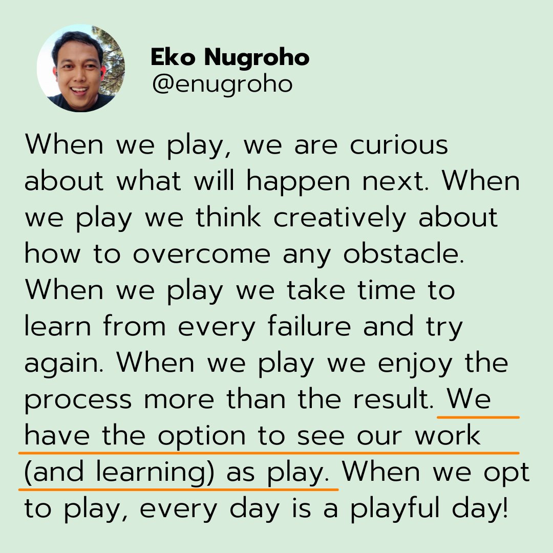 eNugroho's tweet image. Today is one playful day. How is your day? #beyondgame #gamebasedlearning #gamification #indonesia
