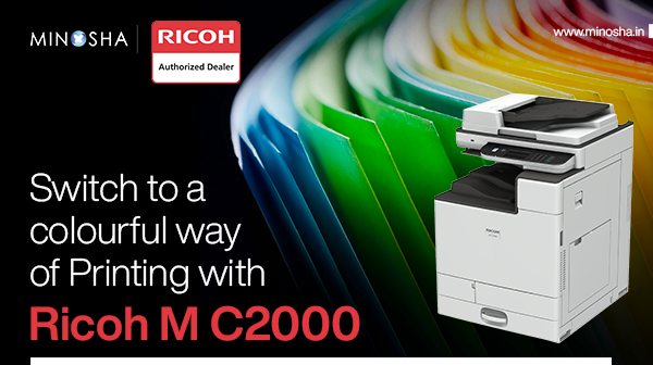 MinoshaPSPL's tweet photo. Gonne are the days of black and white prints. Make a long-lasting impression with an economical and light-on pocket - Colourful prints from #Ricoh M C2000 #ColourPrinter.
Visit www.minosha,in to know more.
#MinoshaIndia #multifunctionprinters #colourprinters #officeprinters https://t.co/0YdCm6PrBP