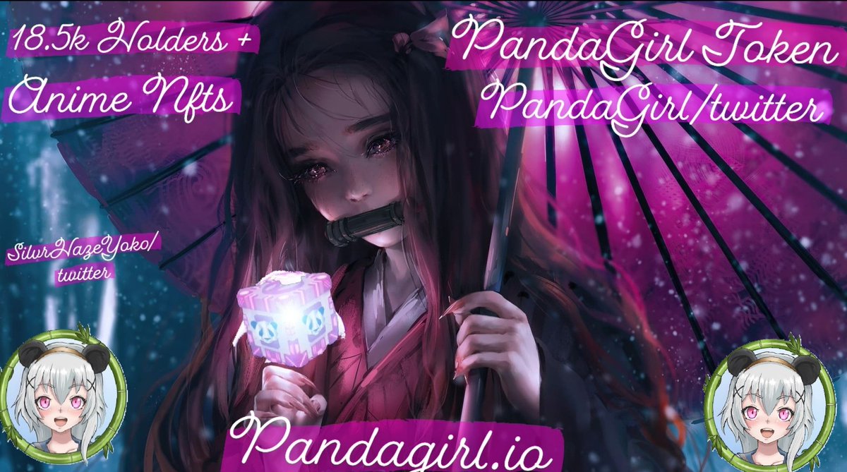 SilvrHazeYoko's tweet photo. @PandaGirlToken @DemonSlayerUSA Nezuko about to open her panda box 🙌🐼💎🚀 #HandDrawnAnimeNFTs #P2EGame #FutureStaking #PandagirlArmy #BSC #Nextx1000Gem #CertikAuditComplete #18kHolders #PancakeSwap #MetaVerse #AnimeFanatics #ParabolicSoon #BNB #SpaceX #NFTLaunch #DemonSlayer https://t.co/psGT0tdnHL