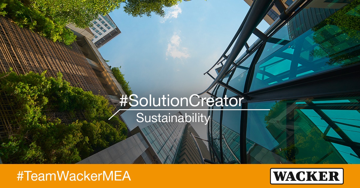 wackerchemie's tweet image. #Sustainability is more than just a word for #WackerMEA. Our #SolutionCreators provide the right product for every application, condition and region with the most sustainable and energy-efficient way possible in mind. Find out more about us: wch.ag/FQtf9