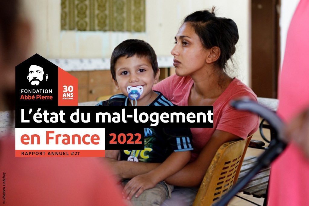 Fond_Logement's tweet photo. #REML2022
La Fondation @Abbe_Pierre publie "L'État du #MalLogement en 🇫🇷 2022".
➡️Crise sanitaire et crise du logement : des ménages à bout de souffle
➡️Logement, parent pauvre du quinquennat
➡️Les propositions de la Fondation
👉 https://t.co/7fqyh7HxwZ https://t.co/EnZZIN9ok7
