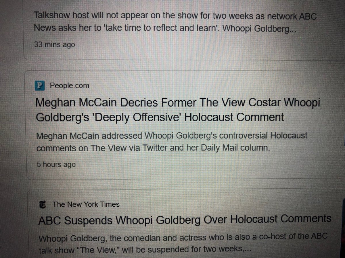 It’s a little crazy that these words came out of Whoopi’s mouth. My money would have been on Joy Behar. #WhoopiGoldberg