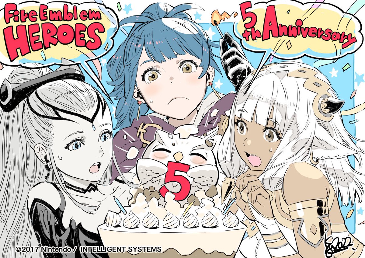 「ファイアーエムブレムヒーローズ」
5周年おめでとーございます!!
ぐわ〜時の流れが早いよ〜〜ー!!
#FEヒーローズ 
#FEHeroes
#FEH 