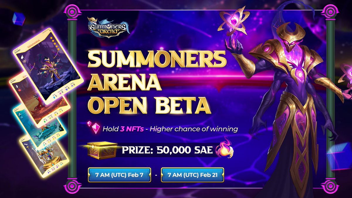 SummonersArena's tweet image. Since everyone is sooo excited about it, here's some basic information regarding the Open Beta delivered to your doorstep 👀👀

📍summonersarena.substack.com/p/event-announ…

📢Join our Gleam campaign and help spread the word! 
gleam.io/ZVfOc/summoner…