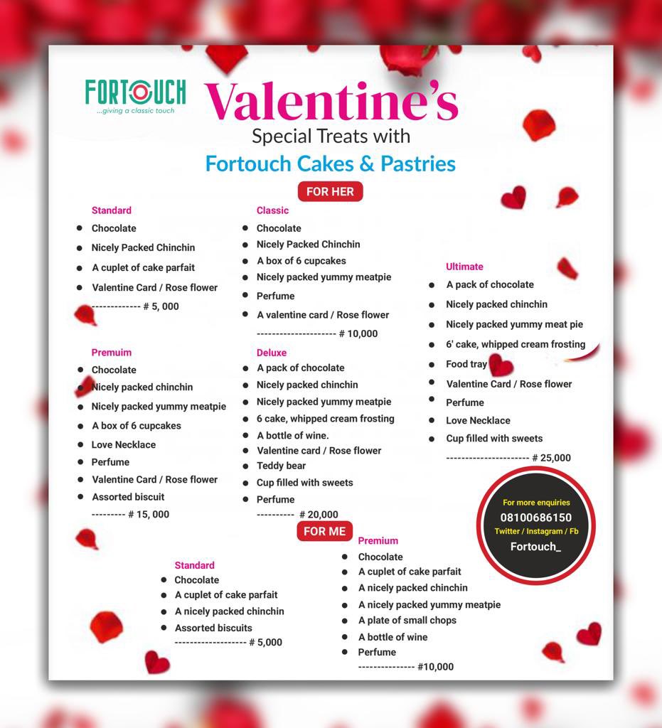 fortouchcakes's tweet photo. It’s valentine soon💃
A season of love and care
Have you been thinking of the unique gift😍 yet affordable packages to suit your lovelies🥰
Search no more, we are here for you.
Customized order to suit them are also welcome
Just DM us
#ibadanvalpackage #ibadanvaltreat #Ibadan https://t.co/toAVfvMiMu