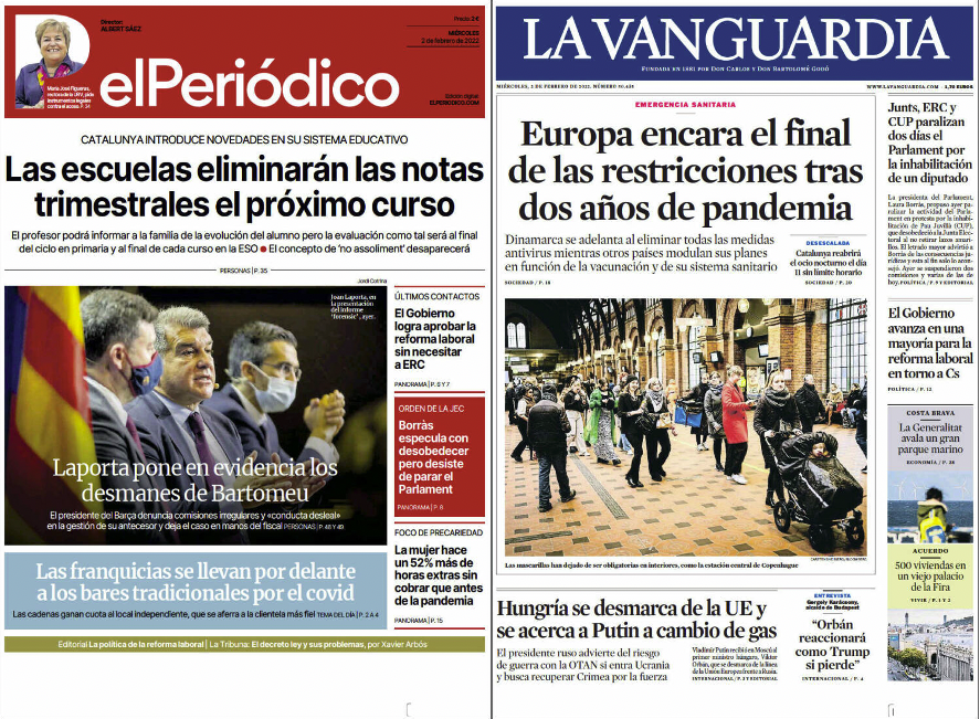 Servimedia's tweet photo. #BuenosDías y #FelizMiércoles ☕️📰 

📄 El #Gobierno avanza en una mayoría para la #ReformaLaboral en torno a Ciudadanos

⛽️ Llenar el depósito cuesta hoy un 25% más que hace un año

🇪🇺🦠 Europa encara el final de las restricciones tras dos años de #pandemia 

🗞️Temas de hoy https://t.co/EI1fvdFzhp