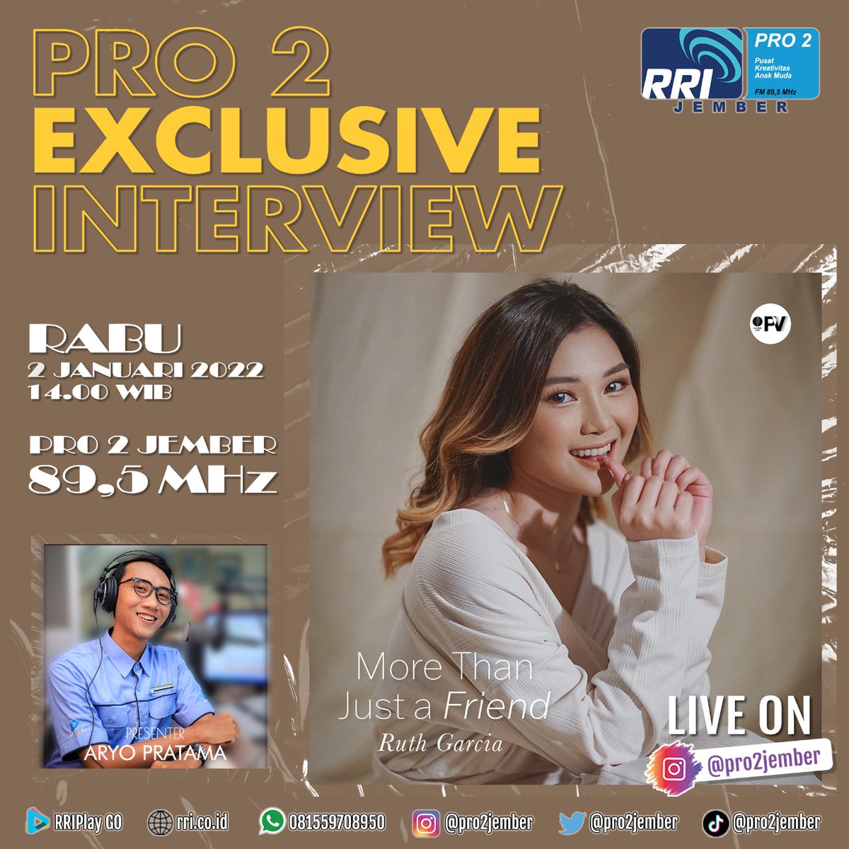 akan ada Ruth Garcia yang bakal temani kamu di pro 2 exclusive interview nih sahabat kreatif! 😎

yuk stay tune di pukul 14.00, jangan kemana 🥰🥰