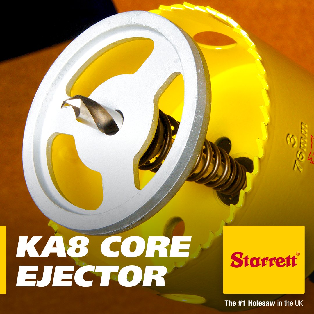 Small but effective, the Starrett KA8 Core Ejector automatically removes the slug. Try it today and you’ll not be disappointed! 😃

#Starrett #HereToHelp #ItsTheLittleThings #KA8 #CoreEjector #Precision #Quality #Innovation #Plumber #Electrician #Joiner #Builder #Trades #DIY