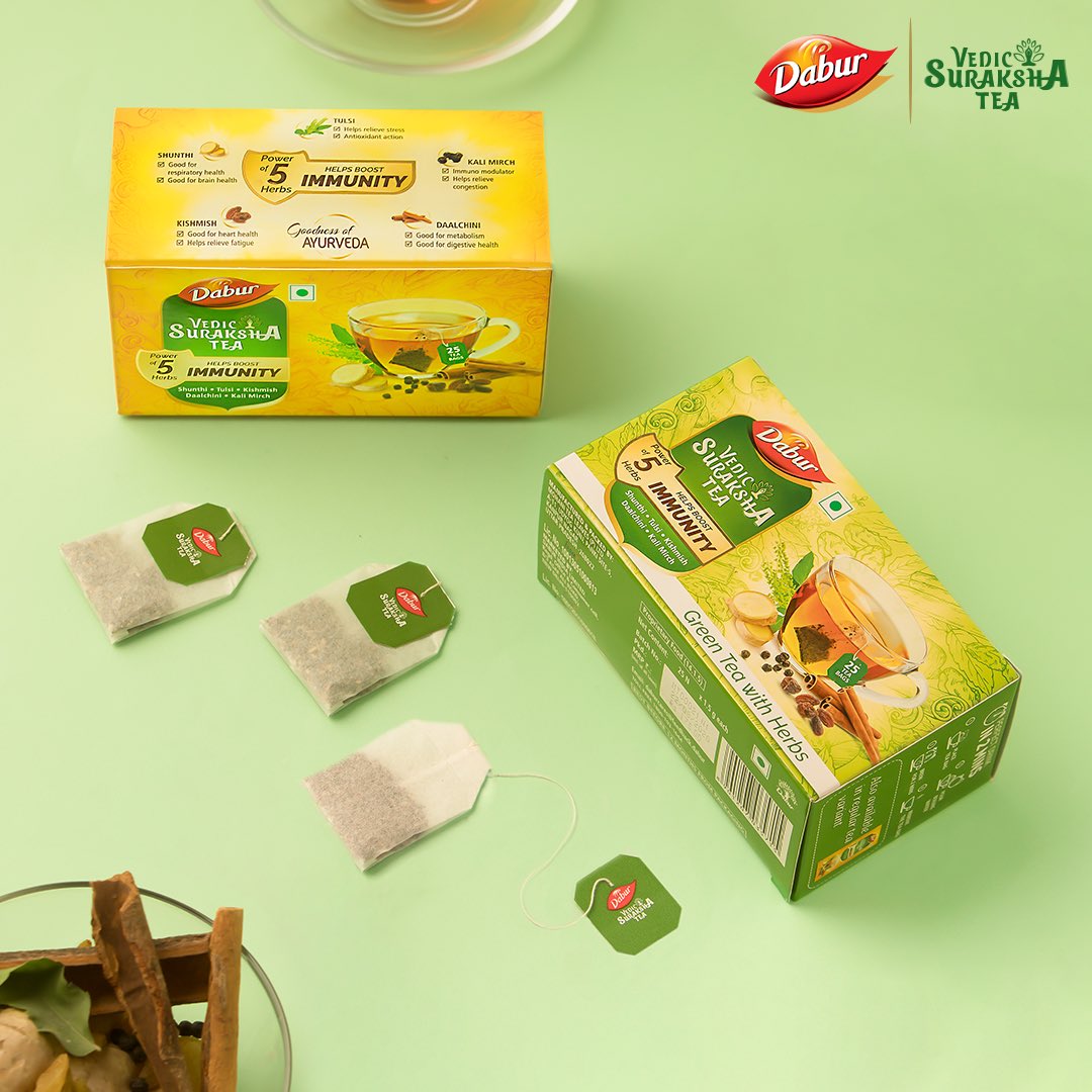 Benefits of 5 Ayurvedic herbs packed with the goodness of Green Tea.
Enjoy taste, health and detoxification in each sip.

Buy now: bit.ly/348Mt0t

#Dabur #powerof5herbs #immunity #tea #tealover #health #beverage #healthlifestyle #teablogger #foodstagram #stayfit