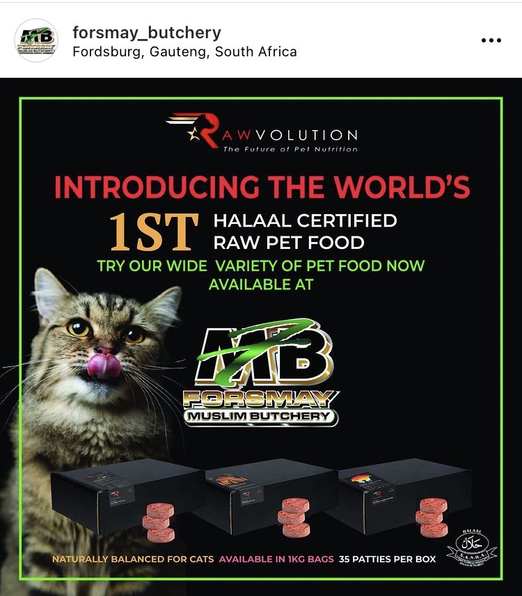 somayya_sujee's tweet image. #HalaalPetFood #Rawvolution #ForsmayButchery 🐶 🐾 🐱