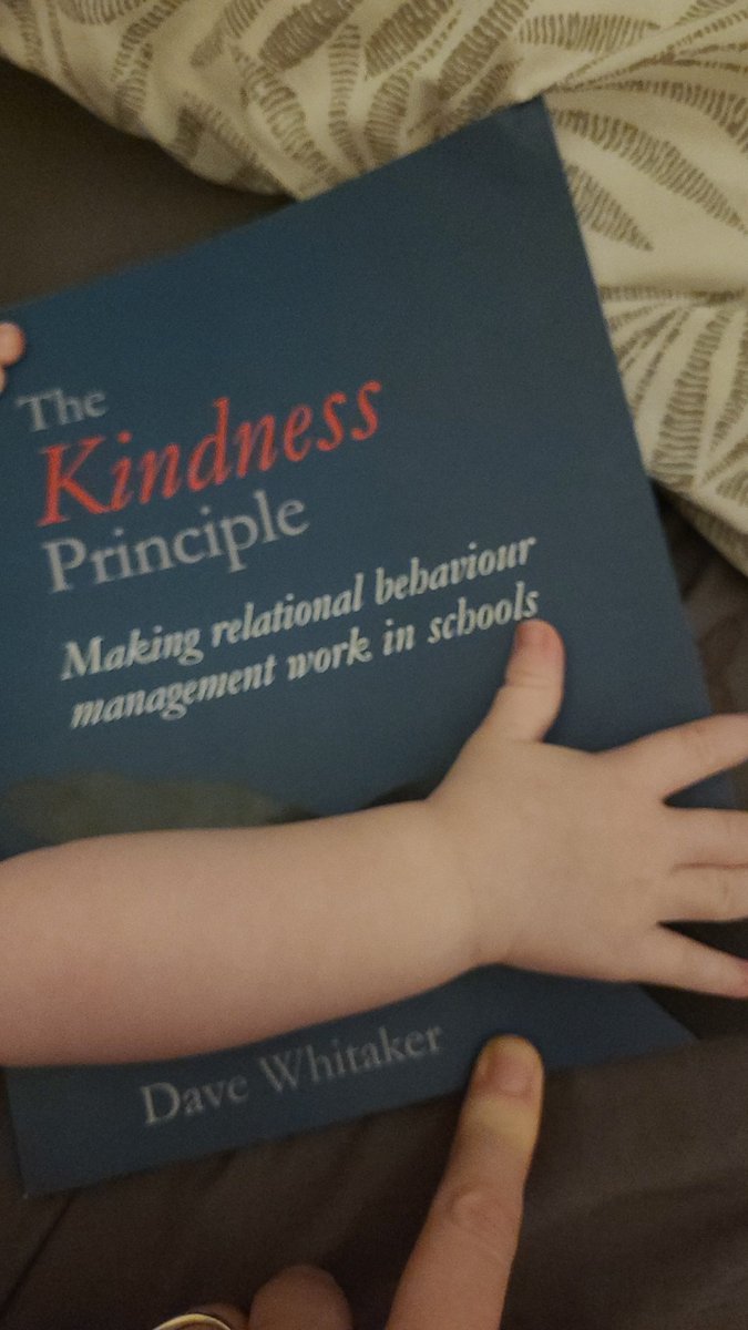This book is the first (non children) book I've read in well over a year! Been busy with babies... Absolutely fantastic and highly recommend for anyone working with children or YP <a href="/davewhitaker246/">David Whitaker</a> #books  #edutwitter #KindnessMatters #matleave #lockdownbaby