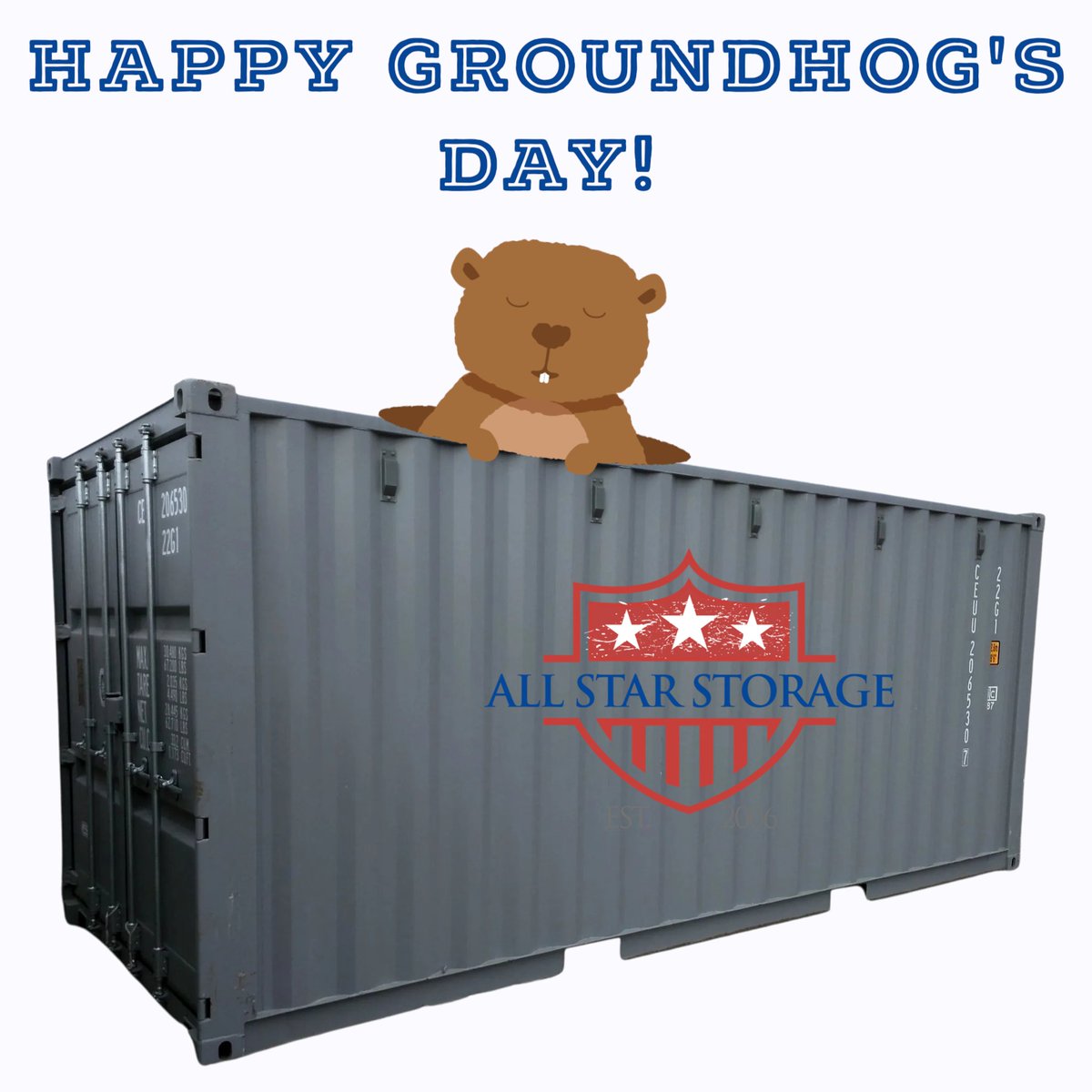 AllStar_Storage's tweet photo. Happy Groundhog's Day. Will Punxsutawney Phil see his shadow for six more weeks of winter?
#allstarstorage
#shippingcontainers
#PunxsutawneyPhil
#groundhogday
#shippingcontainermodification https://t.co/pMpQqa66Ju