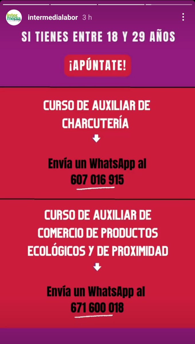 #Formación gratuita + #Orientación #Laboral + #Intermediación con empresas.

#Charcuteria y #Comercio productos Ecológicos y de Proximidad. 

#Jóvenes de 18 a 29 años en Barcelona ciudad.

Con <a href="/barcelonactiva/">Barcelona Activa</a>, <a href="/mercabarna/">MercaBarna</a> y <a href="/intermedialabor/">Intermedia</a>.

👉 bit.ly/3gcYGr2