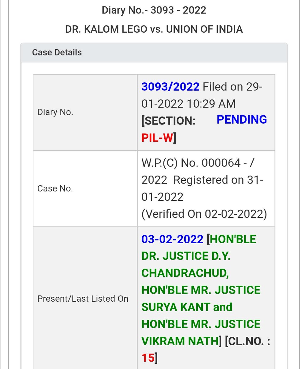 ActivistSukhpal's tweet photo. #PostponeGate2022 
WP(C) No. 57/2022; 58/2022; 64/2022 ;
Listed on 3/2/22;
Cause List No. 15 @ #SupremeCourt 
Best wishes to learned counsels.🤞🤞
#SCdelayGATE22 #delayGATE22 https://t.co/twagD7kevq
