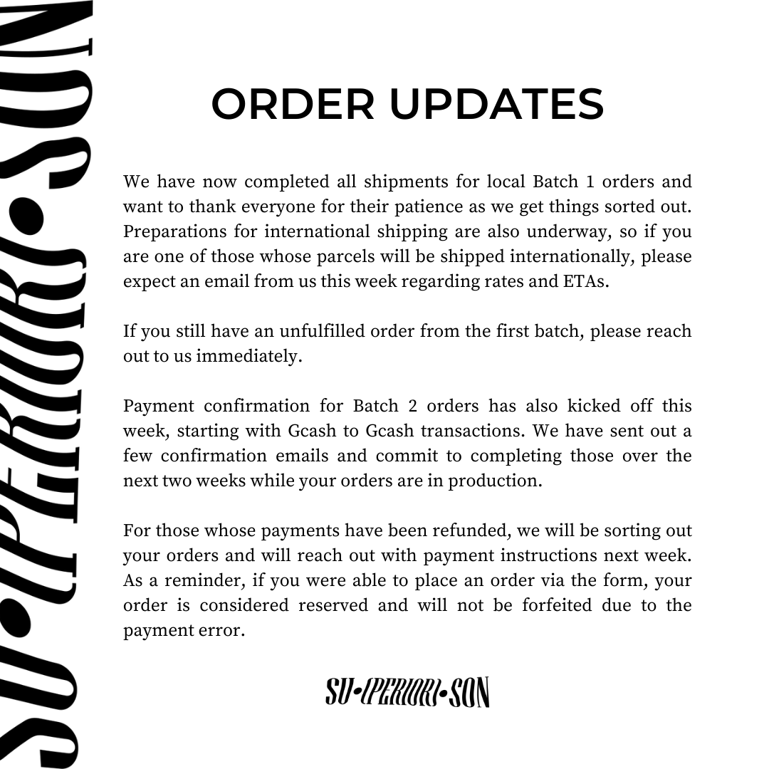 superior_son's tweet photo. Finally closing the books for Batch 1 and will now be moving on to Batch 2. Thank y'all for the eternal support, and we appreciate all your feedback and kind words to our team. 💣 @keun16308352 https://t.co/a1dnvWtaqV