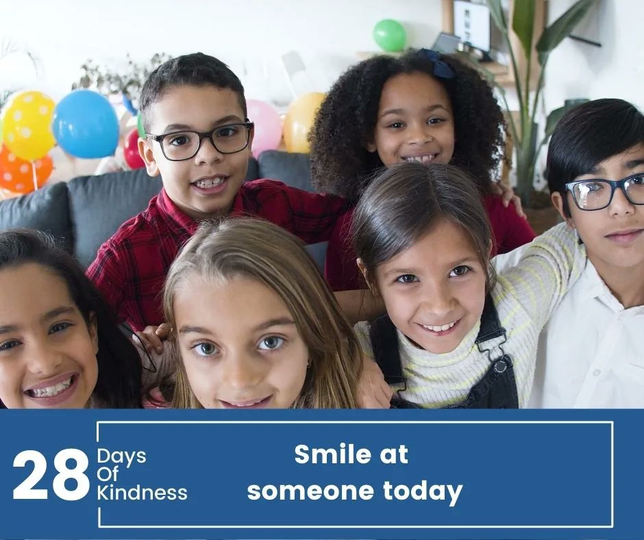 BCHFAMILY's tweet photo. On day 2 of #28DaysOfKindness take time out to just share a smile with someone you see while out and about! #BCHFamily https://t.co/kPuaRh4Nl1