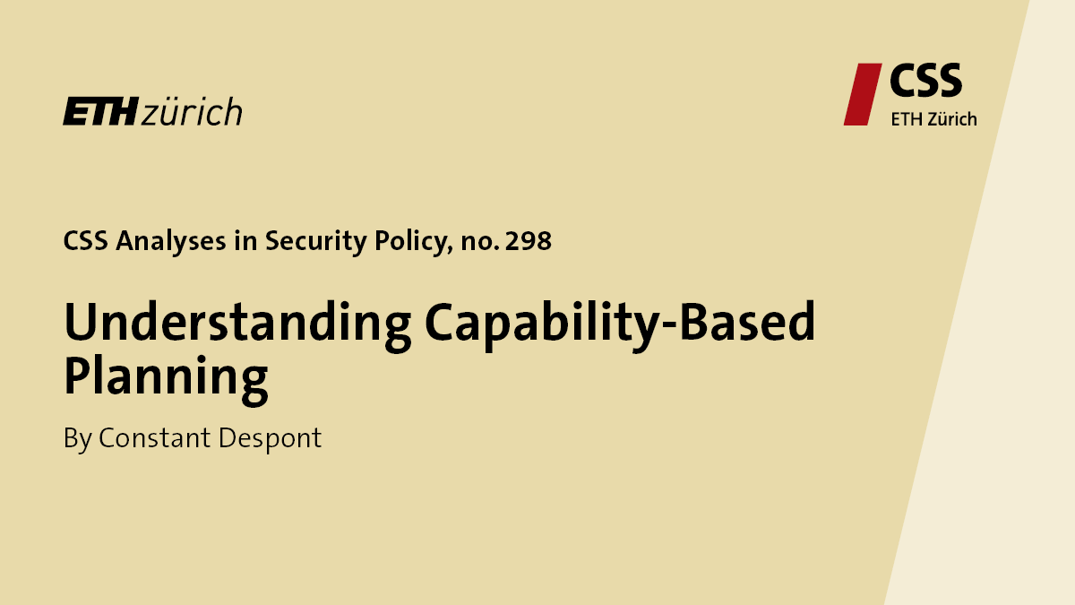 CSS_ETHZurich's tweet photo. The 🇨🇭 Armed Forces are in a transition phase to base their development on a capability-based approach. To avoid problems, it is necessary to focus on the capability-based planning method's core, argues Constant Despont in this #CSSAnalyses: https://t.co/b4f2tIHWkb #MilitaryCSS https://t.co/ihNeSCm5WM