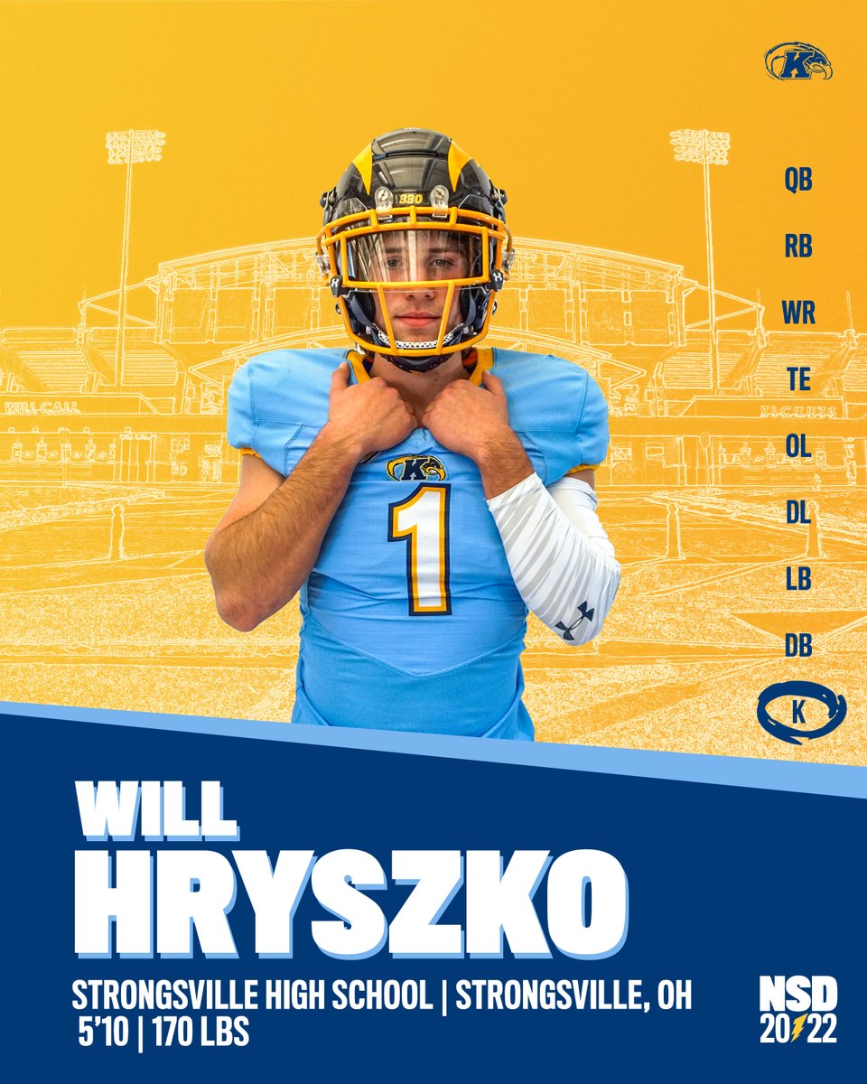 KentStFootball's tweet photo. The 💪🏼-legged kicker from Strongsville joins the Kent State Football family!
@WHryszko 

#AlphaSquad22 | #TheHunt🐺 | #BeTheAlpha🦅 https://t.co/7jZkANVinF
