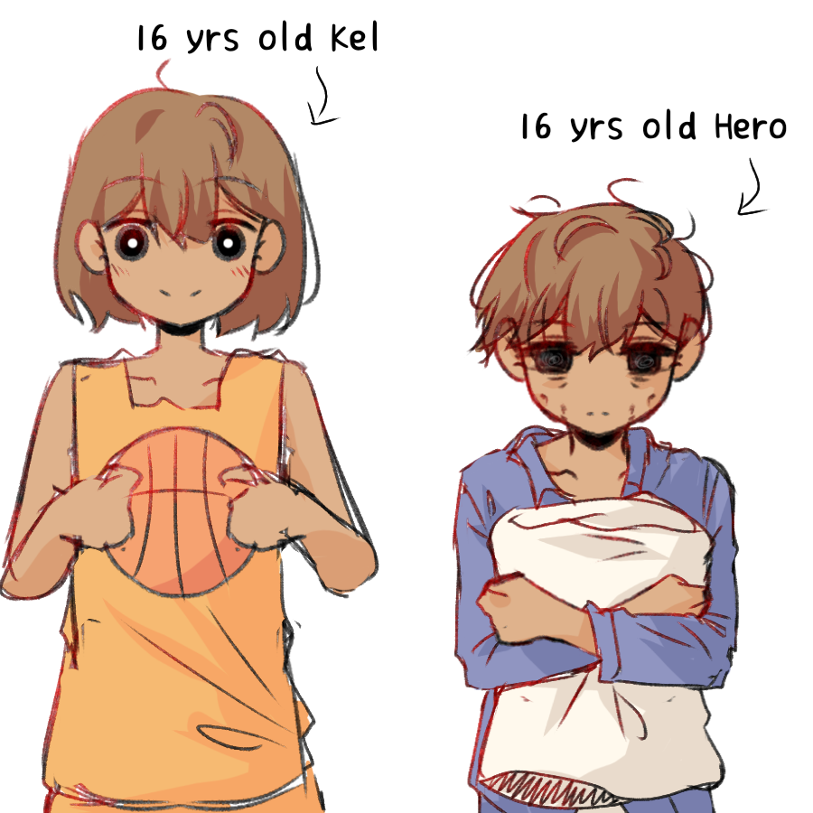 mihnti's tweet photo. Kel was taller than Hero! #omorifanart https://t.co/avctR4lgHH