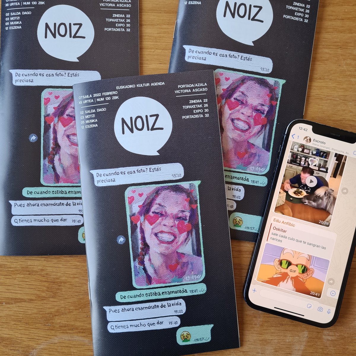 noizagenda's tweet photo. NOIZ Febrero ya está en la calle 😈💔📟 Preciosura de portada por @vicascaso  🔮 Pilla la tuya y enamórate tú también 📲 También puedes hacerte con el PDF en https://t.co/ukSlT1peJ4 https://t.co/t67wb3J2s3