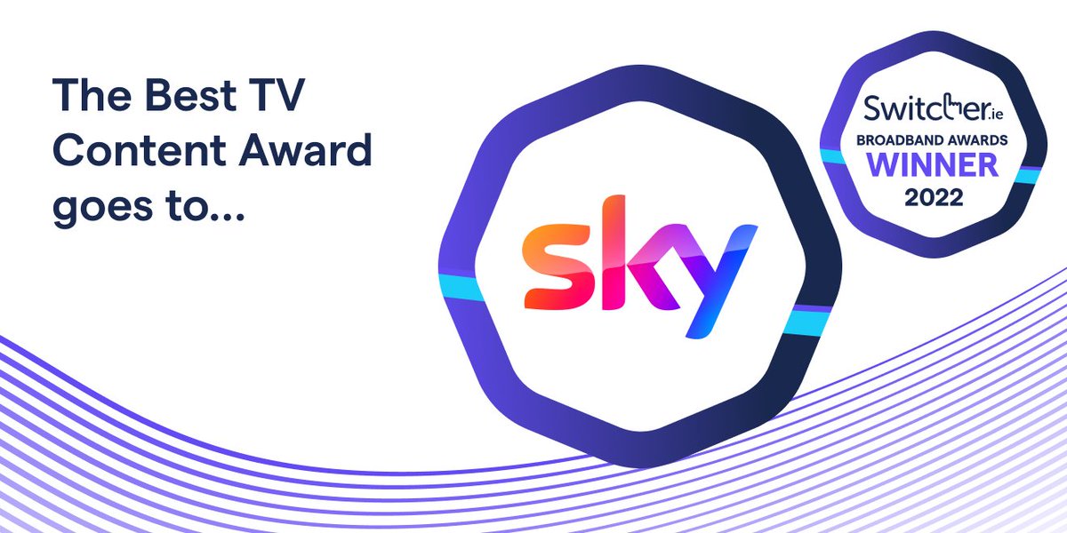 Switcher_ie's tweet photo. Next up in the broadband category is the Best TV Content award! @SkyIreland has beaten competition from @eir and @VirginMediaIE to scoop this award #SwitcherAwards https://t.co/axFEEfv6Df
