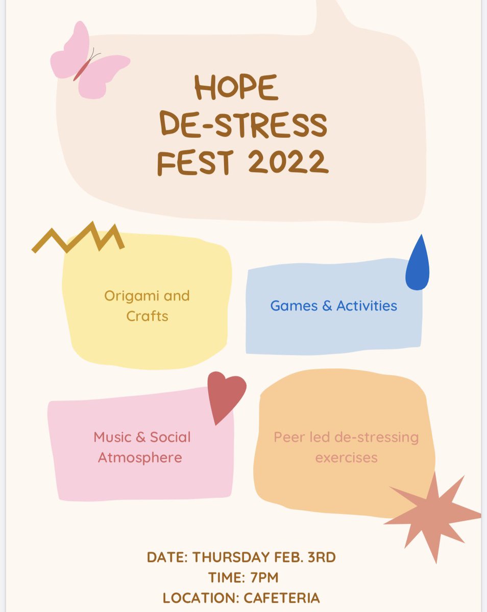 Join <a href="/pthsHOPE/">PTHS HOPE</a> in the cafeteria at 7PM tomorrow night for a de-stress event! 

It is important to start the second half of the year off on the right foot so come join us for advice on how to manage stress and stay organized during MP3!