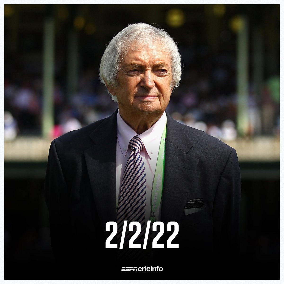 cricinfo's tweet photo. What a marvellous date!

Happy Richie Benaud Day! https://t.co/RCkJ6C8dS7