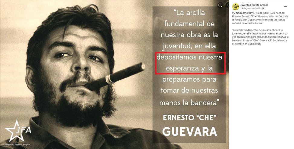 Ya sabemos de dónde podria venir la inspiración para la frase  #HayEsperanza y que tanto usan en el Frente Amplio.