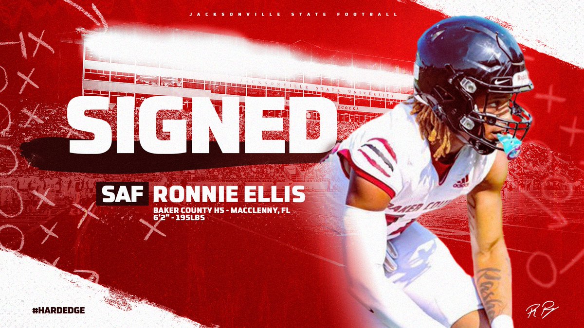 🖊️SIGNED!📝

Welcome to the <a href="/JSUGamecocks/">Jax State Athletics</a>!

Ronnie Ellis - <a href="/Ronnie57340205/">Ronnie Ellis |||</a>
SAF / 6-2 / 195
Macclenny, FL 
Baker County HS

#HardEdge I #RTE21 I #NSD22