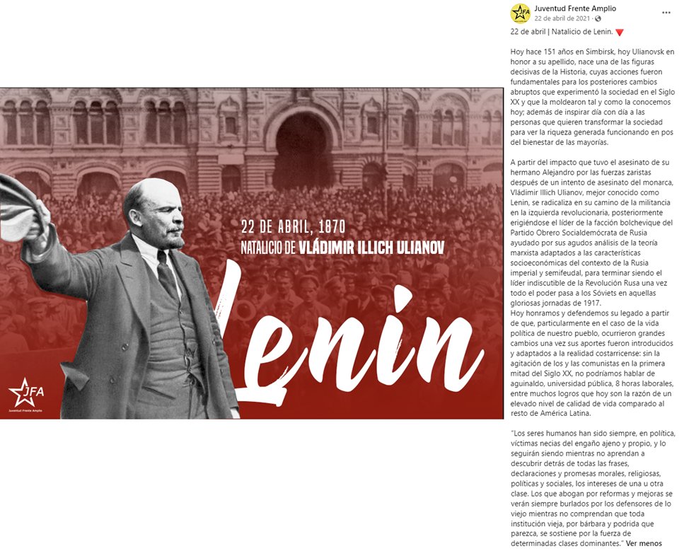 En materia de derechos humanos que tanto dicen proteger, El FA celebra a varios dictadores asesinos, uno de ellos es Lenin:Dejo la siguiente fuente con el número de víctimas del Leninismo.  https://www.outono.net/elentir/2016/11/08/lenin-numeros-datos-e-imagenes-de-los-crimenes-del-primer-dictador-comunista/