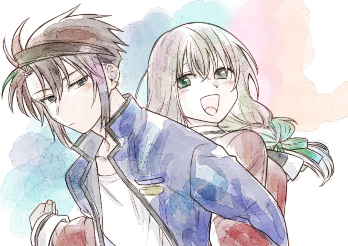 しーな先生(@kujilike)に歩ひよの線画塗ってもらいました!!!
しかも二枚も!!
がっつり塗っていただいた一枚目もいつもの水彩しーな先生塗りもどっちも素敵…かわいい…❤
本当にありがとうございます…!!
三枚目は元の線画です! 