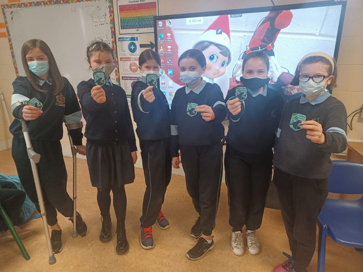 The children of 5th class are delighted with their Dublin Bay Biosphere Awards, awarded this morning. Well done girls!!