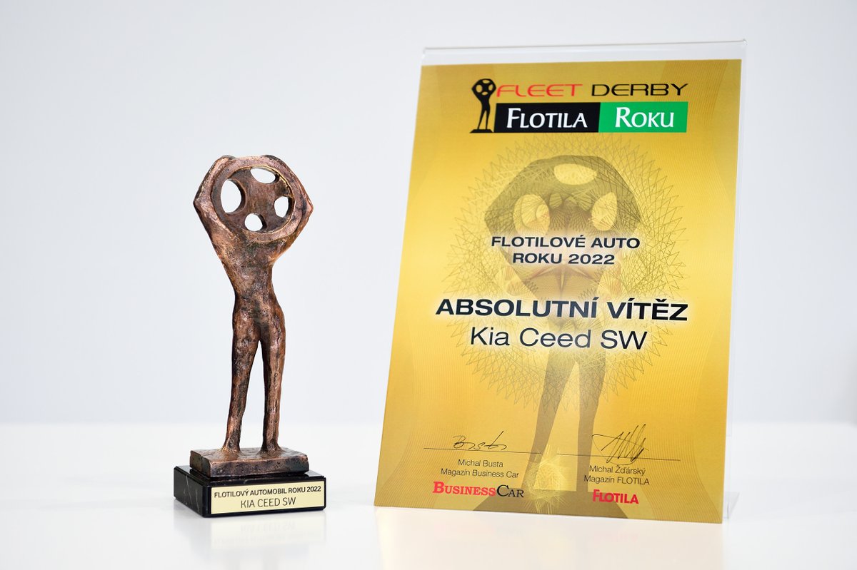 KIACzech's tweet photo. NOVINKA | Nová Kia Ceed Sportswagon ovládla anketu FLEET DERBY FLOTILA ROKU 2022 a stala se jejím 𝗮𝗯𝘀𝗼𝗹𝘂𝘁𝗻𝗶́𝗺 𝘃𝗶́𝘁𝗲̌𝘇𝗲𝗺!
O vítězství v anketě usilovalo celkem 70 nominovaných vozů napříč všemi segmenty. #CeedSW
👉https://t.co/jxCpWgPaAm https://t.co/0xX9DZ1L4Q