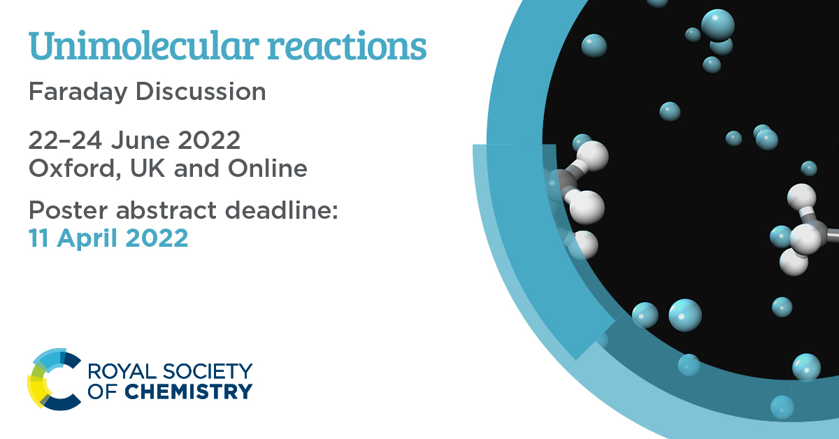 RoySocChem's tweet image. Looking to collaborate with peers on the latest #GasPhase #Unimolecular research? Be part of the conversation at our upcoming @Faraday_D on unimolecular reactions.

Engage in critical dialogue to advance research and the community: rsc.li/3zFbC0g #FDUnimolecular