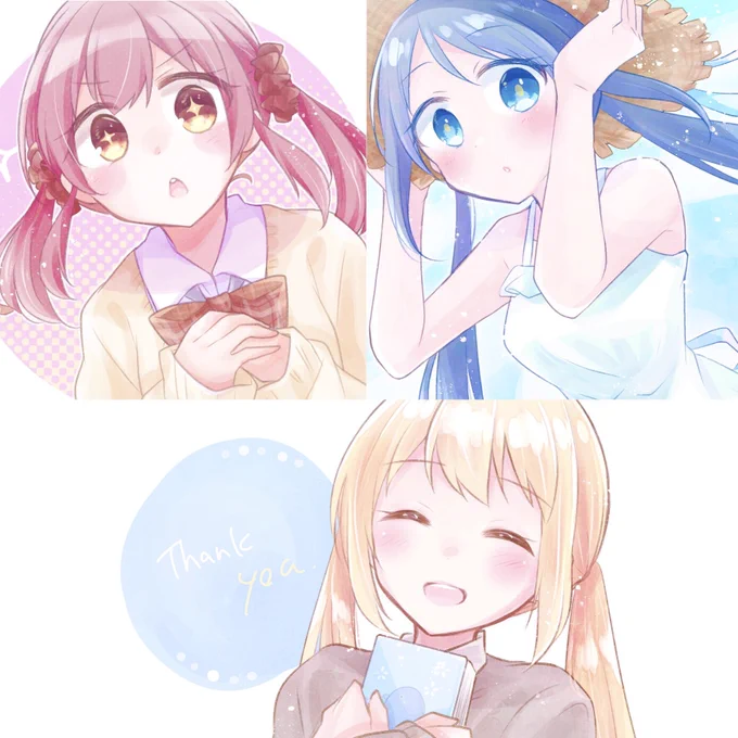 #ツインテールの日  タグを使いたくって、今まで描いた子を!あまり描いてなかった…!