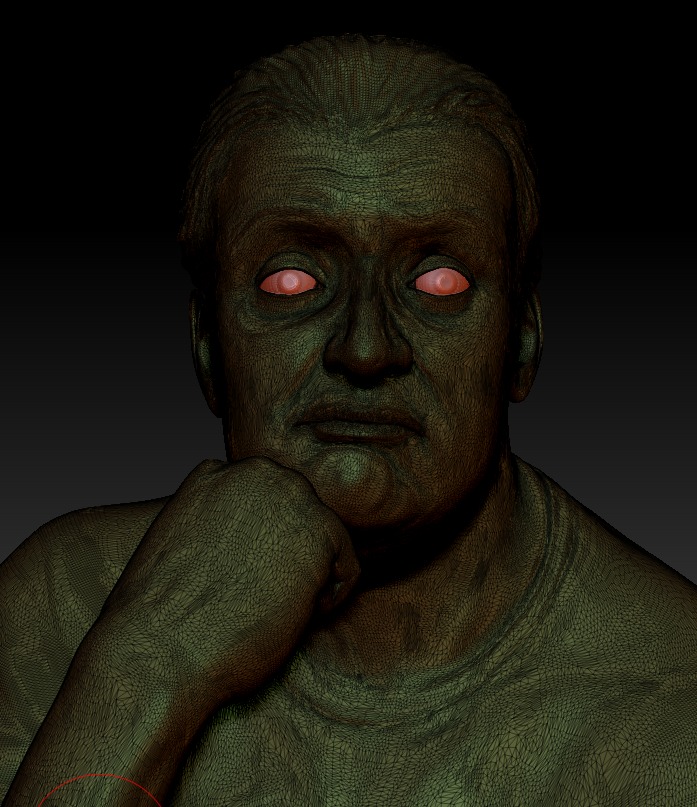 CbNnet's tweet photo. Zbrush 'the thinker' Sculpt detail wireframe   #thiscountry #bbc #bbc3 #daisymaycooper https://t.co/HAkhwshqmL
