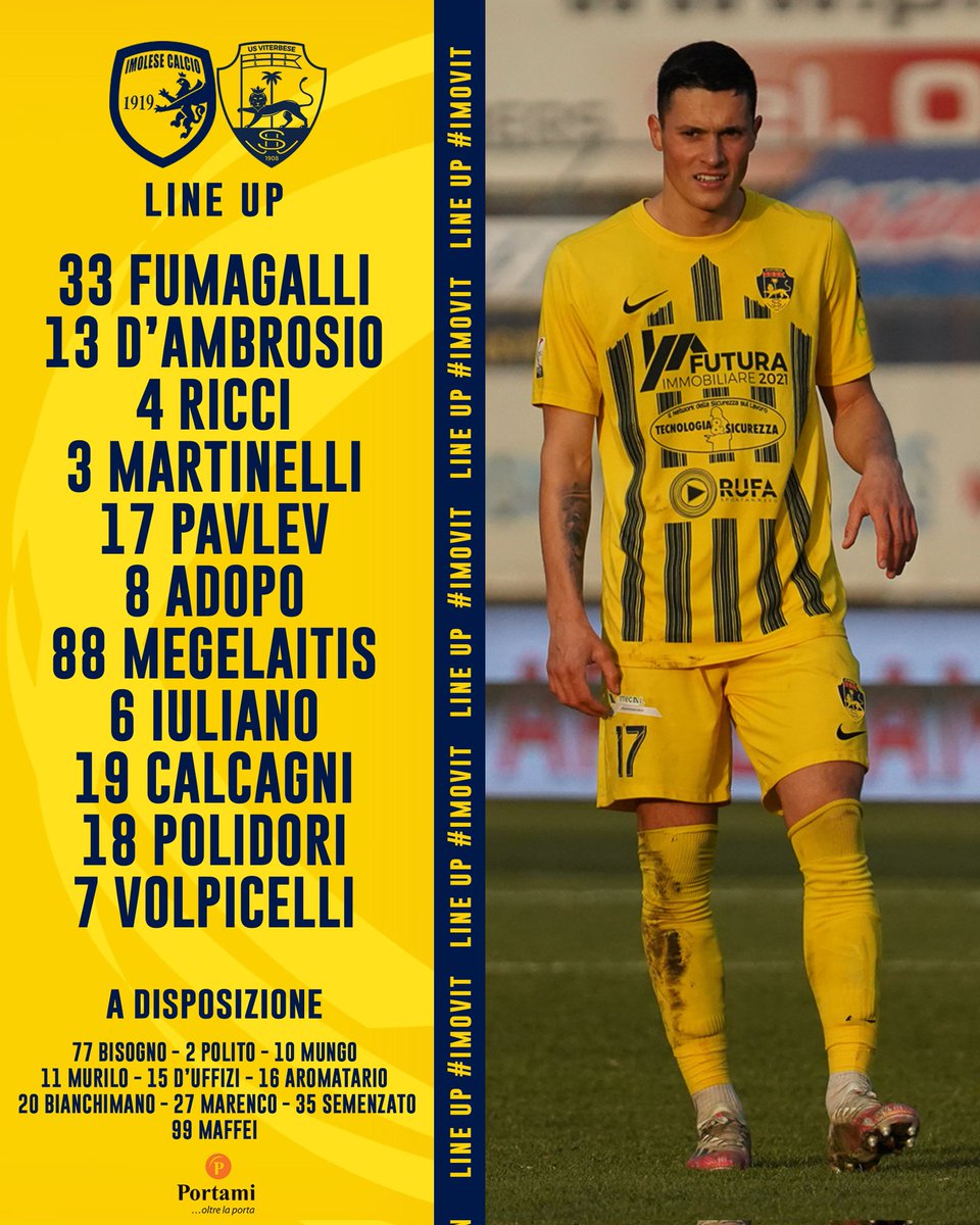 USViterbese's tweet photo. LINE UP 🦁
@ImoleseCalcio 🆚 Viterbese
#legapro #IMOVIT https://t.co/F1WOVDGxaq