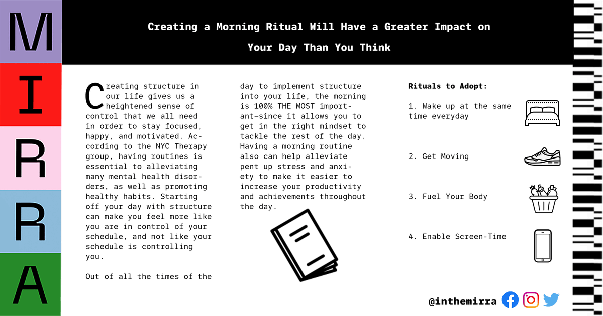 inthemirra's tweet photo. Waking up earlier and perfecting a healthy and happy morning ritual, can significantly boost our mood and improve our whole day! https://t.co/xJ4gnpx9Kq