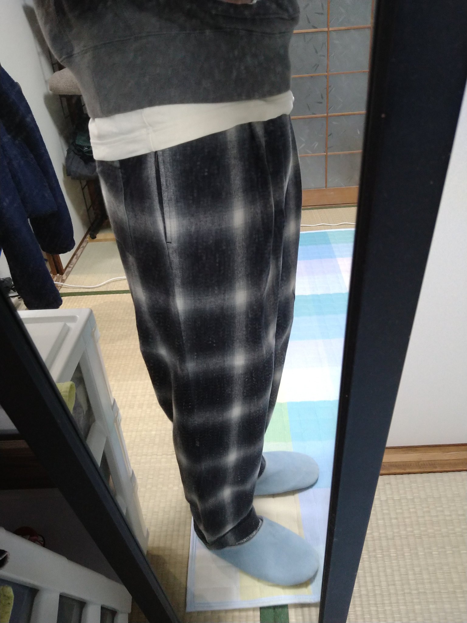 KINEMA ombre check pants オンブレチェック パンツ - スラックス