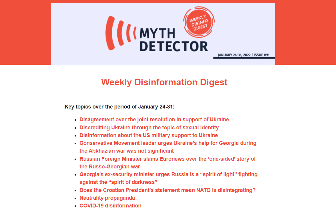 MythDetector's tweet photo. The #91 issue of #DisinfoDigest is out 👉 https://t.co/7yK1yBR2wW
🔻Disagreement over the joint resolution in support of #Ukraine🇺🇦
🔻#Discrediting Ukraine through the topic of sexual identity
🔻Disinformation about the #USmilitary support to Ukraine https://t.co/GeBRacaboP