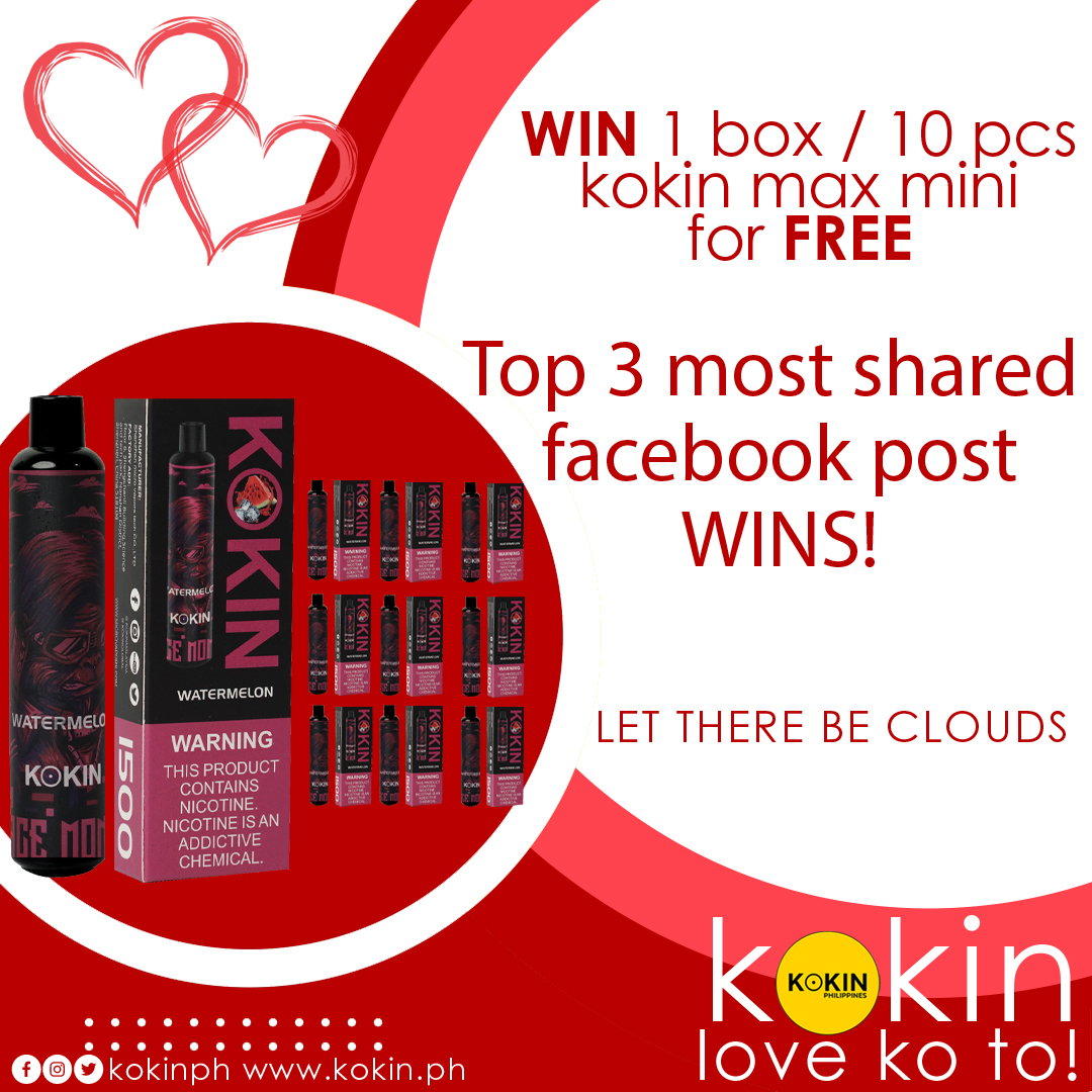 hotpinoydick's tweet photo. Get 1 FREE BOX (10 pcs) of Kokin Puffs by joining "KOKIN LOVE KO TO" FB SHARE Valentine Contest.
Simply follow our mechanics and FREE gift na for your love of your life!  
Open to all LOVERS of gender and preferences.
#LetThereBeClouds
Kokin Philippines
https://t.co/0Kh8TsIzdQ https://t.co/65uQkWRKdK