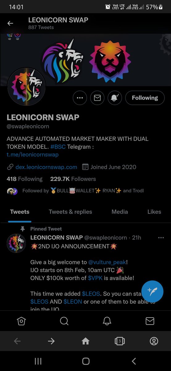 crypto_bugg's tweet image. Lion is the king. 
Follow @swapleonicorn 

$LEOS and $LEON #LEONICORNSWAP