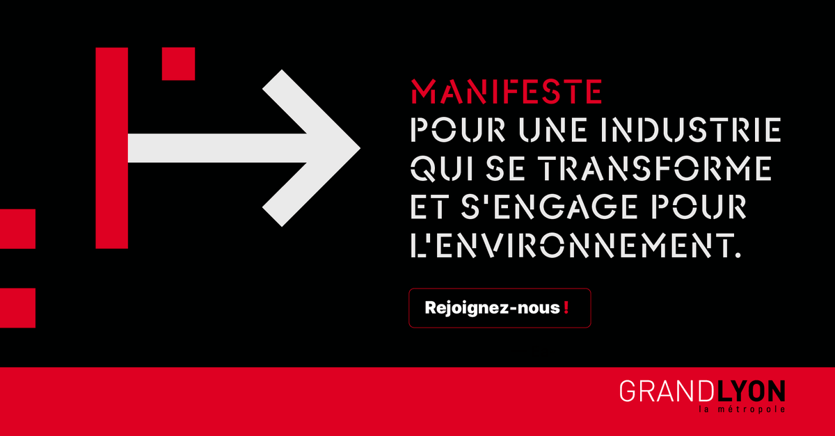 Le <a href="/grandlyon/">Métropole de Lyon</a> publie son manifeste en faveur d’une #industrie qui se transforme et s’engage pour l’environnement.
Déjà signé par 120 entreprises industrielles, découvrez comment rejoindre le collectif 👉 bit.ly/3ogYHi0