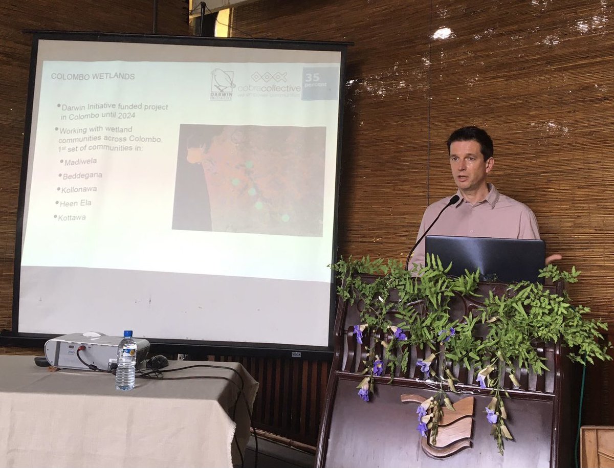 35percent_ltd's tweet photo. Matt Simpson was very pleased to be part of #WorldWetlandsDay celebrations organised by #SLLDC at #Diyasaru Wetland Park presenting on #CommunityEngagement in #Colombo and the @project_cobra @IWMI_ @Darwin_Defra project promoting #CommunityOwnedSolutions for #Wetland management https://t.co/DyYu0armzK