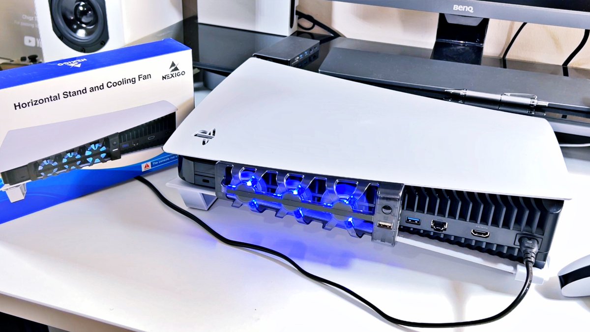 CHIGABYTE's tweet photo. NEW VIDEO: Best PS5 Stand with LED Cooling Fan by Nexigo - Under £40
▶️ https://t.co/5ayqFYa3Y0
---
@letsnexigo #PS5Stand #PS5Cooling #PS5 #gaming https://t.co/Jdvv39BfMw